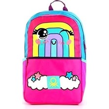 Nacario Laptop Bölmeli Okul Sırt Çantası, Gökkuşağı Desenli, 2 Bölmeli, 45X30X13 Cm, Karışık Renkl