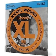 Nacario Daddario EXL140 Elektro Gitar Tel Seti, Xl, 10-52, Light Top/heavy