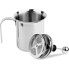 Nacario 304 Çelik 500 ml Manuel Presli Kahve Süt Köpürtme Potu Sütlük Pitcher MT192