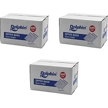 Nacario Dolphin Kilitli Şeffaf Buzdolabı Kilitli Saklama Poşeti Torba - 11X14 Cm. - 600 Adetlik 3 Kutu