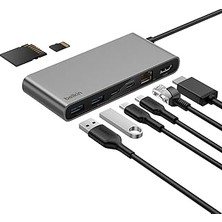 Nacario Belkin Connect 8 Portlu Usb-C Hub, 4K@60Hz’E Kadar Çözünürlükleri Destekleyen Ekran Uyumu, Mac, Win