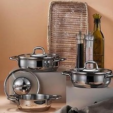 Nacario Ar Yıldız Aria 6 Parça Çelik Sahan Set 14-16-18 cm AR256855