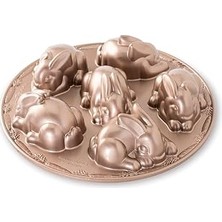 Nacario Nordic Ware Kek Kalıbı, Pasta Kalıbı – Paskalya Tavşanı, Alüminyum, Kahverengi, 7,6 x 30,5 x 30,5 C