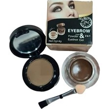 Nacario 2'li Eyeliner Seti Jel Eyeliner + Powder Krem Kahve