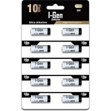 Nacario I-Gen 23A Pil 10'lu Paket 12V MN21 Pi̇l (A23 / 23A / V23GA / LRV08 / 8LR932)