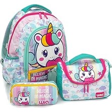 Nacario Wia Unicorn Kız Çocuk Okul Sırt Çantası, Standart, SWG-005, Turkuaz, Kız-Çocuk