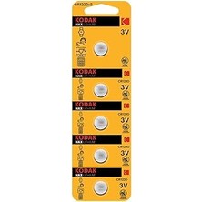 Nacario Kodak 30414389 CR1220 Lityum Pil, 5 Adet, Gri
