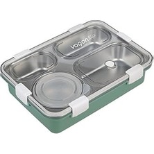 Nacario Vagonlife Büyük Ebat 850 ml (Paslanmaz Çelik Tek Kat Dört Bölmeli Çorba Kaseli Lunch Box Yeni Nesil