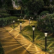 Nacario Senon 10'lu Güneş Enerjili LED Bahçe Aydınlatması Solar Lamba Dekoratif Saplama Bahçe Yol Lambası