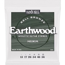 Nacario Ernie Ball Medium Earthwood Bell Bronz Gitar Telleri Western Gitar 13-56