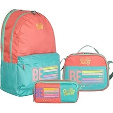 Nacario Cambridge Club Happy Çift Ana Bölmeli Unisex Çocuk Ilkokul Çanta Set, Tek Ebat, CPO4125, Pu
