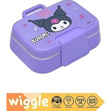 Nacario Wiggle Bento Lunchbox Kuromi Tek Katlı 2 Bölmeli Paslanmaz Çelik Sefer Tası