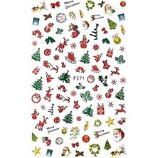 Nacario Pop Beauty Nail Tırnak Süsleme Sticker, Christmas(Yılbaşı), Tırnak Dövmesi, Tırnak Tattoo