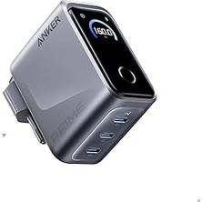 Nacario Prime 160W USB C Şarj Cihazı, 3 Bağlantı Noktalı, Kompakt Gan Usb-C Şarj Bloğu, Akıllı Ekran,