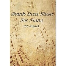Nacario Independently Published Blank Sheet Music Manuscript: For Piano, 12 Plain Staffs, Staves. 100 Sheet