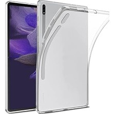Nacario Constrain - Galaxy Tab S8 SM-X700 Kılıf Şeffaf Pürüzsüz Silikon Kapak Ca