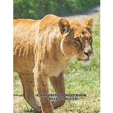 Nacario Composition Notebook College Ruled: High School,lion , College, Animal, Nature Cover, Cute Composit
