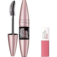 Nacario New York Lash Sensational Yelpaze Etkili Intense Black Maskara - Ekstra Siyah 9.5 ml & M