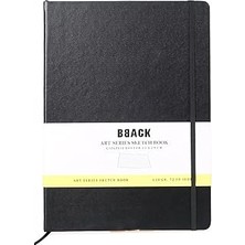 Nacario Bback Sketchbook 110 Gr. Çizgisiz Ivory Kağıt 21X29CM 72YP. Siyah Sert Kapak Defter