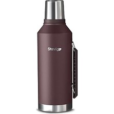Nacario 1 Klasik Kulplu Sızdırmaz Çelik Termos 2.2 Lt Dark Plum ST-262
