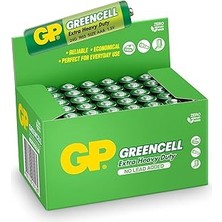 Nacario Gp Batteries GP24G Greencell R03/1212/AAA Ince Pil, 1.5 Volt, 40'lı Kutu, Yeşil/sarı/beyaz