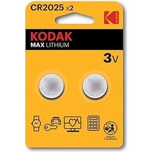 Nacario Kodak 2 Adet Lityum CR2025 Pil