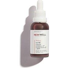 Nacario New Well Aha & Bha Canlandırıcı & Cilt Tonu Eşitleyici Kırmızı Peeling Cilt Serumu 30 ml