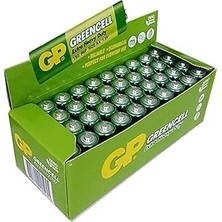 Nacario Gp Batteries GP15G Greencell R6P/1215/AA Kalem Pil, 1.5 Volt, 40'lı Kutu, Yeşil/sarı/beyaz