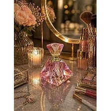 Nacario Crystal Pink Diamond Dekoratif Parfüm Şişesi – Lüks Makyaj Masası Aksesuarı & Hediye Ürünü