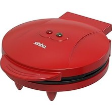 Nacario Sinbo SSM-2595 Waffle Makinesi 850W | 182 mm Yapışmaz Döküm Plaka Kırmızı | 5 Dilimli Waffle