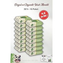 Nacario 16 Al 14 Öde Sleepy Doğal Organik Islak Mendil 50'li Rosie