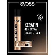 Nacario Syoss Keratin Saç Spreyi, 400 ml x 2 Adet, 48 Saat Extra Güçlü Tutuş