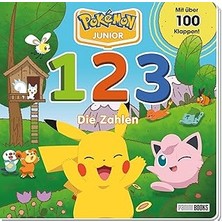Nacario Pokémon Junior: 1 2 3 – Die Zahlen: Pappbilderbuch Mit Über 100 Klappen