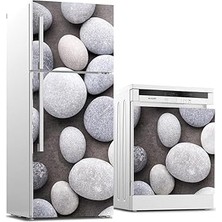 Nacario Buzdolabı Bulaşık Makinası Beyaz Eşya Sticker Kaplama Taşlar