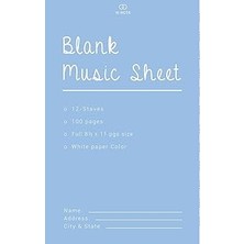 Nacario Blank Sheet Music Staff Paper: Music Manuscript Paper,staff Paper, Musicians Notebook 8.5X11,12 Sta