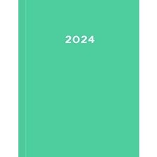 Nacario 2024: Xxl Kalender I A4 I 400 Seiten I 1 Tag 1 Seite I Zeiteinteilung Von 6-22 Uhr I Farbe Mint Grü