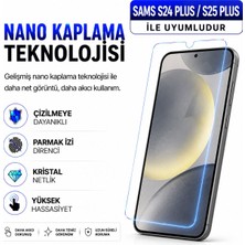 Powerfox Samsung S24 PLUS/S25 Plus Uyumlu Cam Karışımlı Nano Cam Ekran Koruyucu | 9h+ Çizilme Direnci | Yüksek Dokunmatik Hassasiyet