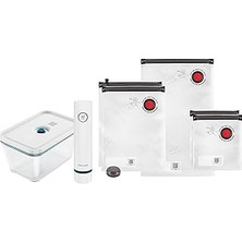 Nacario Zwilling Fresh & Save Vakumlu Başlangıç Seti, Cam, 7 Parçalı, Kutu, Pompa Torba Dahil, La Mer