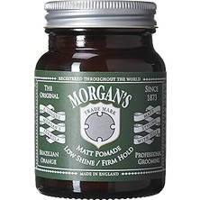 Nacario Morgan's Low Shine Matt Pomade -Sert Tutuş, Mat Saç Şekillendirici Pomad (Green Label) 100 gr