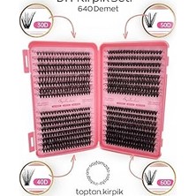 Nacario Ruby Face Diy Kirpik (Temu Kirpik) 640 Hazır Demet Kirpik - 30D-60D Yoğunluk Seçeneği Ile
