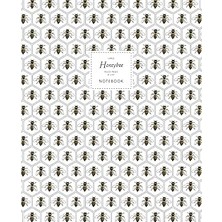 Nacario Honeybee Notebook - Ruled Pages - 8X10 - Large: (White Edition) Fun Notebook 192 Ruled/lined Pages