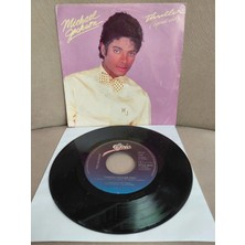Plakperest Mıchael Jackson -  Thriller  -  1983 Hollanda Basım  45LIK Plak-Dönem Plak