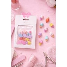Nacario Yoonail Professional Nail Ornament Charm, Dondurma Külahı Temalı Tırnak Süsleme Seti, 10 Parça