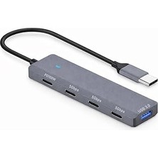 Nacario Coverzone Usb-C 3.0 Hub Çoklayıcı Type-C Extender 5gbps Hızlı Veri Aktarım Pd 100W Şarj Destekli Us