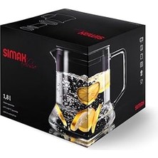 Nacario Simax Look Süzgeçli Cam Demlik – 1,8 L – Borosilikat Cam – Metal Süzgeçli – Isıya Dayanıklı