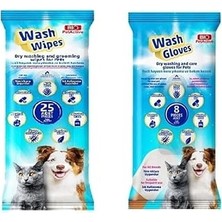 Nacario Petactive Wash Gloves + Wash Wipes