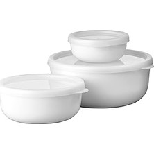 Nacario Mepal Lumina Saklama Kutusu, 3 Parçalı Set, Buzdolabı, Derin Dondurucu, Buharlı Pişirme Mikrodal