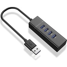 Nacario Hızlı USB Çoklayıcı 3.0 Hub USB Çoğaltıcı 4 Port 5 Gbps Hızlı Sarj