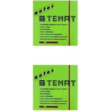 Nacario Temat 75 x 75 mm Fosforlu Yeşil Postit - Yapışkanlı Kağıt