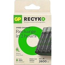 Nacario Gp M452 USB Hızlı Şarj 4 Adet 2600 Aa Kalem Pilli Set